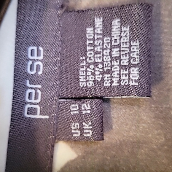 Per Se zip front jacket, gray and yellow floral, size 10 - Picture 3 of 5